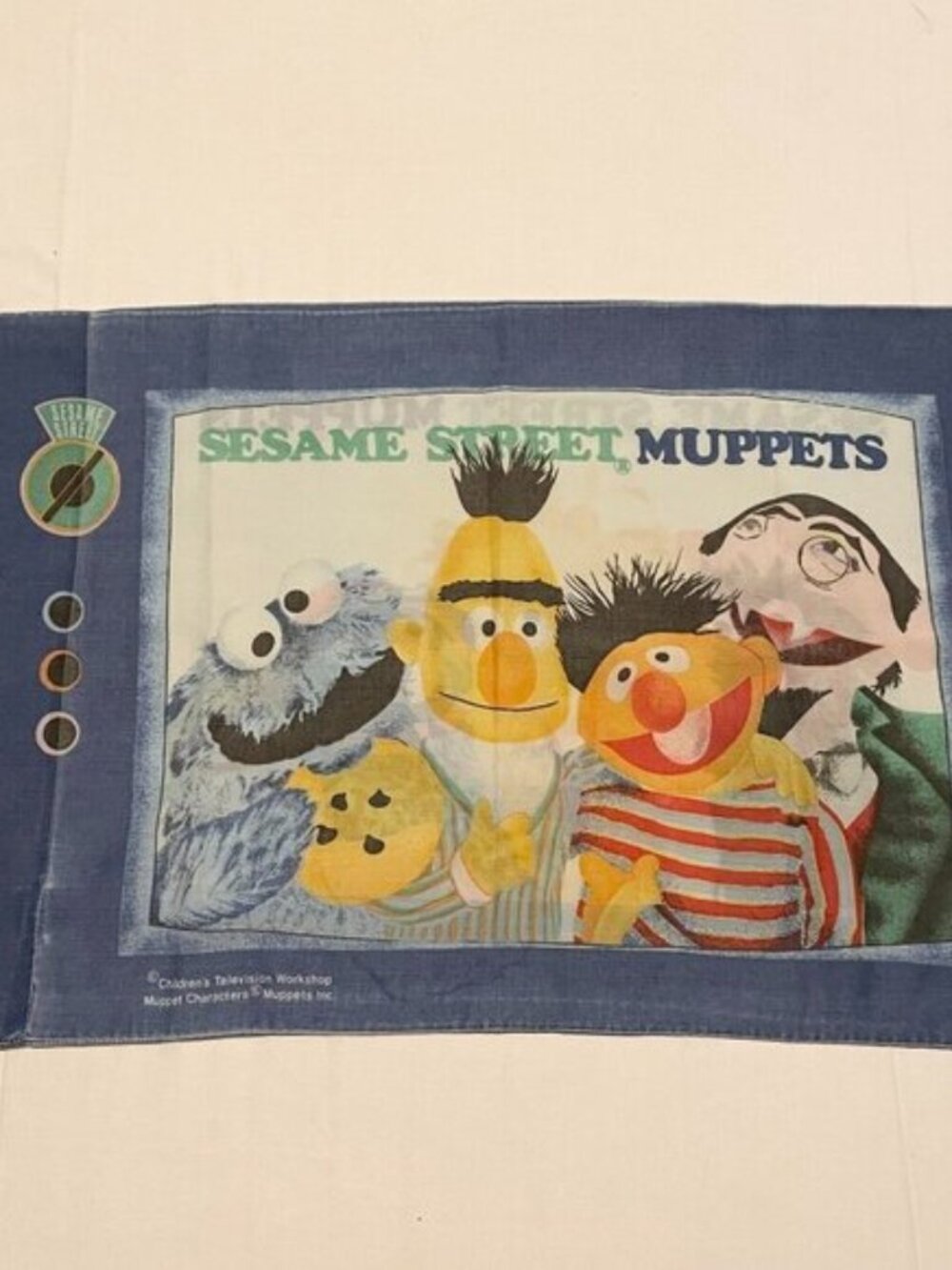 Vintage Sesame Street Muppets Pillowcase Big Bird Count Grover